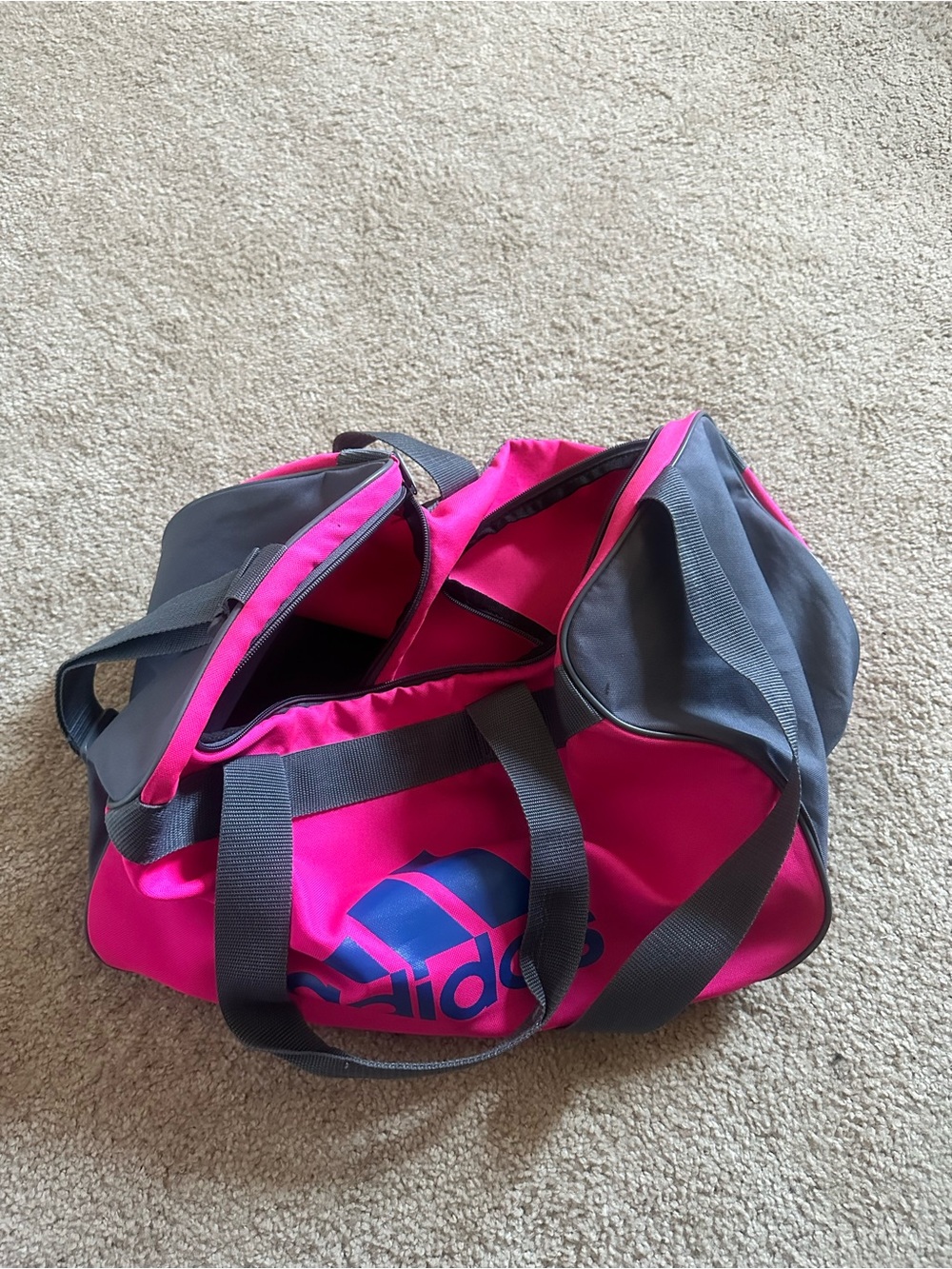 adidas Pink and Gray Women's Duffel Bag